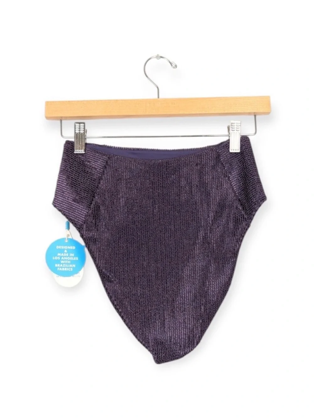 WET Swimwear Bikini Bottom M Eggplant Purple High Waist Swim Bottom NWT